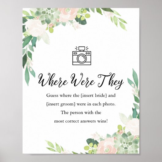 DEVON wo waren sie Brautparty Game Sign Poster (Vorne)