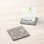 Devonian Fossil Brown & White Drinks Coasters Untersetzer (Rechte Seite)