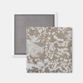 Devonian Fossil Brown & White Magnet (Vorderseite/Rückseite)