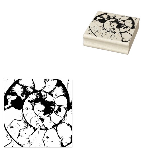 Devonshire Ammonit-Fossilien Gummistempel (Stempel)