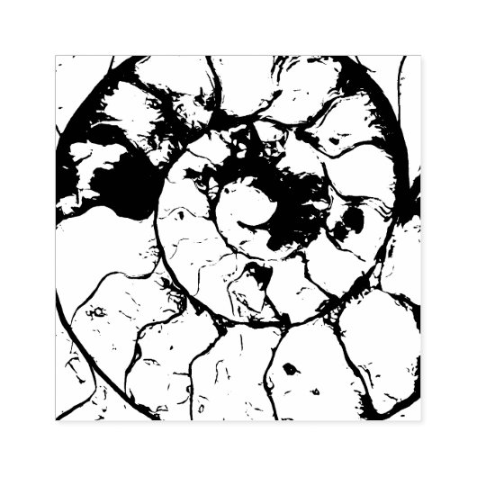 Devonshire Ammonit-Fossilien Gummistempel (Prägung)