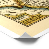 Devonshire Devon Landkreis Map, England Poster (Ecke)