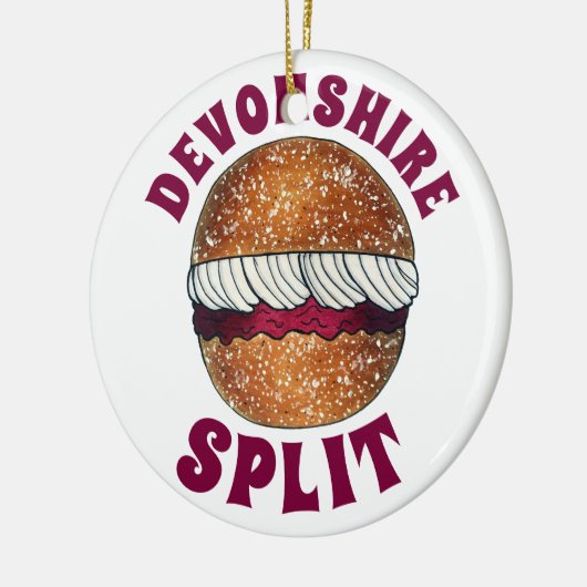 Devonshire Split British Pastry Pastries UK Baking Keramik Ornament (Links)