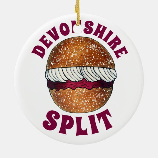 Devonshire Split British Pastry Pastries UK Baking Keramik Ornament (Hinten)