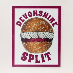 Devonshire Split Cream Jam Tea Shoppe Café Bakery Puzzle