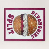 Devonshire Split Cream Jam Tea Shoppe Café Bakery Puzzle (Horizontal)