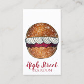 Devonshire Split Cream Jam Tea Shoppe Café Bakery Visitenkarte (Vorderseite)