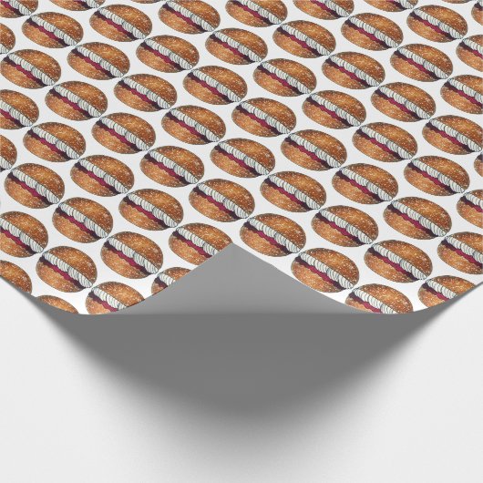 Devonshire Split Cream Jam Tee Britische Bäckerei Geschenkpapier (Ecke)