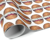 Devonshire Split Cream Jam Tee Britische Bäckerei Geschenkpapier (Rolleneckpunkt)