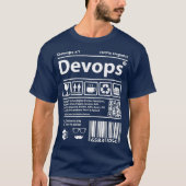 Devops Barcode Programmieren von Computern Quellco T-Shirt (Vorderseite)