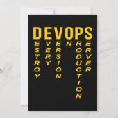 Devops Definition Technischer Computer IT-Programm Dankeskarte (Vorderseite)