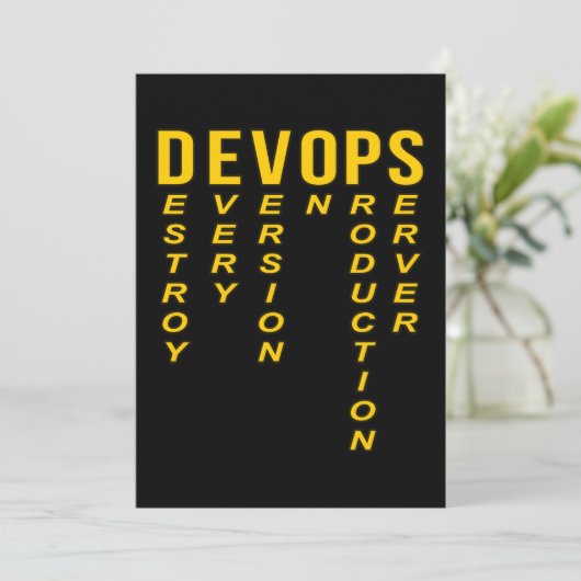 Devops Definition Technischer Computer IT-Programm Dankeskarte (Stehend Vorderseite)