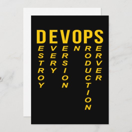 Devops Definition Technischer Computer IT-Programm Dankeskarte (Vorne/Hinten)