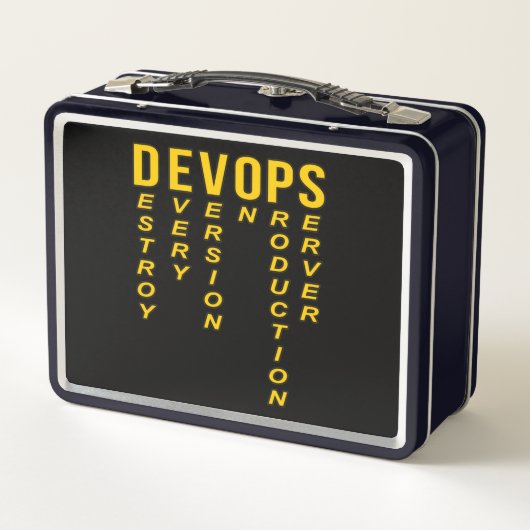 Devops Definition Technischer Computer IT-Programm Metall Brotdose (Rückseite)