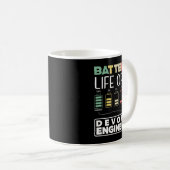 DevOps Engineer Battery Life Cloud Computing Kaffeetasse (VorderseiteRechts)