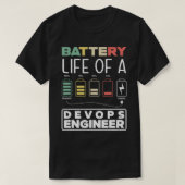 DevOps Engineer Battery Life Cloud Computing T-Shirt (Design vorne)