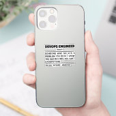 Devops Engineer Definition Abschluss Funny Sprichw Aufkleber (Telefon)