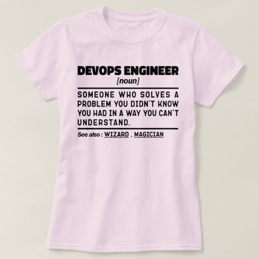 Devops Engineer Definition Abschluss Funny Sprichw T-Shirt (Design vorne)