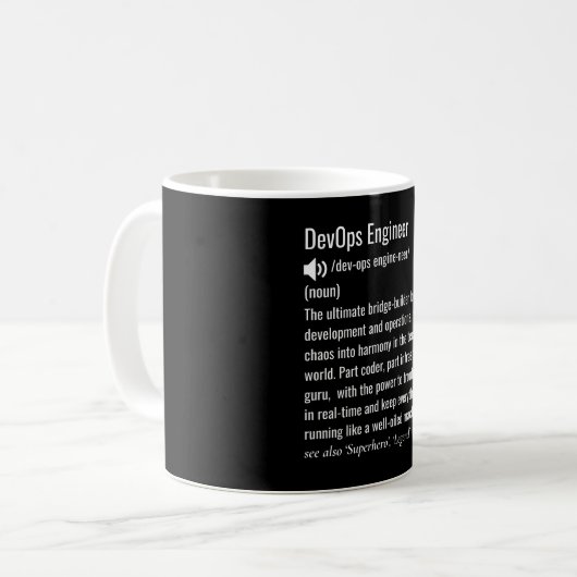 DevOps engineer definition  Kaffeetasse (Vorderseite Links)
