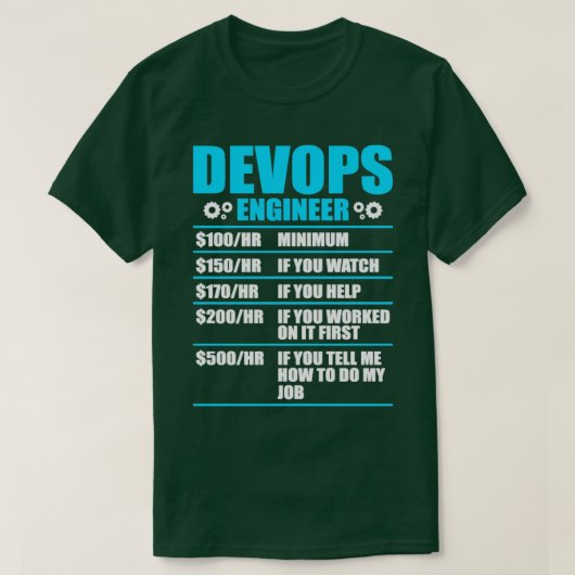 Devops Engineer Sys admin und Entwickler 1 T-Shirt (Design vorne)