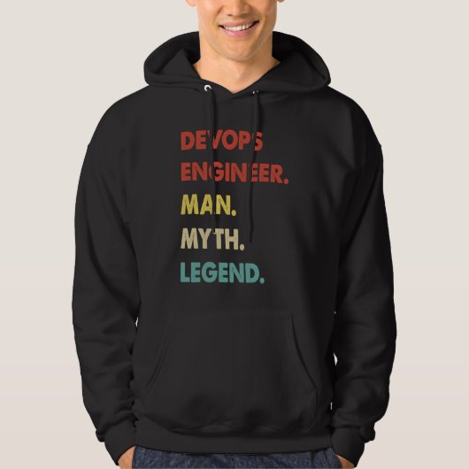 Devops-Ingenieur Mann Mythos Legende 1 Hoodie (Vorderseite)