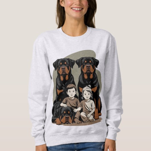 Devoted Family Pet, Rottweiler Sweatshirt (Vorderseite)