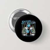 Devoted Sisters White Xmas Merry Christmas Snowfla Button (Vorne & Hinten)