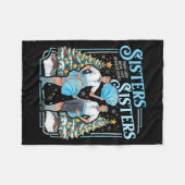 Devoted Sisters White Xmas Merry Christmas Snowfla Fleecedecke (Vorderseite (Horizontal))