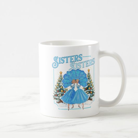 Devoted Sisters White Xmas Merry Christmas Snowfla Kaffeetasse (Rechts)