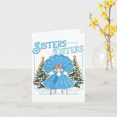 Devoted Sisters White Xmas Merry Christmas Snowfla Karte (Gelbe Blume)