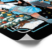 Devoted Sisters White Xmas Merry Christmas Snowfla Poster (Ecke)