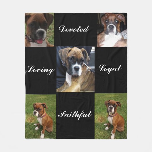 DEVOTIERTE BOXER-DOG-Fleece Fleecedecke (Vorderseite)