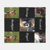 DEVOTIERTE BOXER-DOG-Fleece Fleecedecke (Vorderseite (Horizontal))