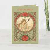 Devotion Vintage Art Nouveau Romance Karte (Vorderseite)