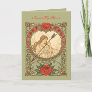 Devotion Vintage Art Nouveau Romanze Karte