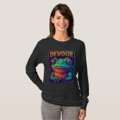 DEVOUR – Hypnotisches Retro-Frosch-Pixel-Art-Desig T-Shirt (Vorne ganz)