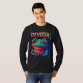 DEVOUR – Hypnotisches Retro-Frosch-Pixel-Art-Desig T-Shirt (Vorne ganz)