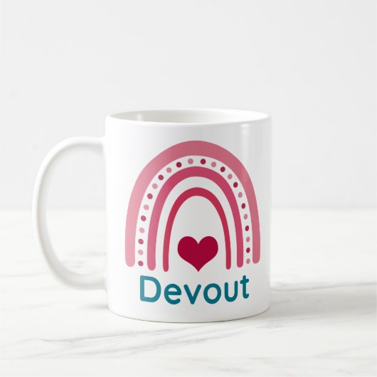 Devout Viva Magenta Boho Rainbow Kaffeetasse (Links)