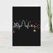 Devoxtee Christmas Tree Heartbeat Funny Christmas Karte (Vorderseite)