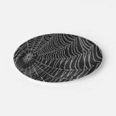 Dew Covered Spiderweb Pappteller (Schrägansicht)
