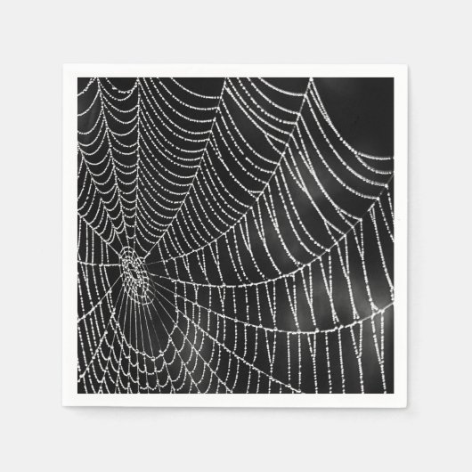 Dew Covered Spiderweb Serviette (Vorderseite)