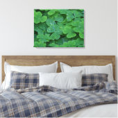 Dew Drenced Clovers Macro Foto Wine cine Art Leinwanddruck (Insitu (Schlafzimmer))