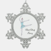 Dew Drop Fairy Keepake Nutcracker Schneeflocken Zinn-Ornament (Vorderseite)