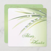 Dew Drop Wedding Einladung (Vorne/Hinten)