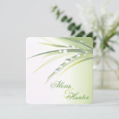 Dew Drop Wedding Einladung (Stehend Vorderseite)