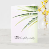 Dew Drops-Beileid Karte (Gelbe Blume)