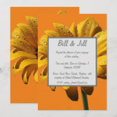 Dew Drops Daisy Wedding Einladung (Vorne/Hinten)