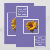 Dew Drops Daisy Wedding Einladung (Vorne/Hinten)