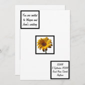 Dew Drops Daisy Wedding Einladung (Vorne/Hinten)