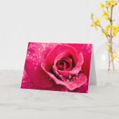Dew fällt auf Rose Grußkarte ab Karte (Gelbe Blume)